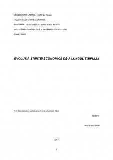 Evoluția științei economice de-a lungul timpului - Pagina 1
