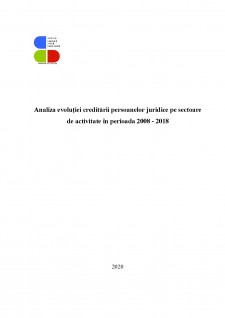 Analiza evoluției creditării persoanelor juridice pe sectoare de activitate în perioada 2008 - 2018 - Pagina 1