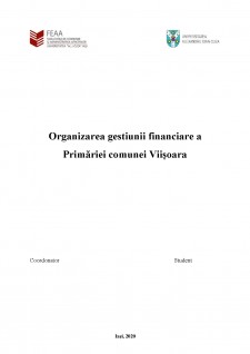 Organizarea gestiunii financiare a Primăriei comunei Viișoara - Pagina 1