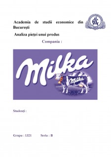 Analiza pieței unui produs - Milka - Pagina 1