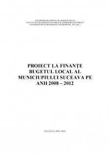 Bugetul local al Municiupiului Suceava pe anii 2008 - 2012 - Pagina 1