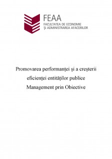 Promovarea performanței și a creșterii eficienței entităților publice - Management prin obiective - Pagina 1