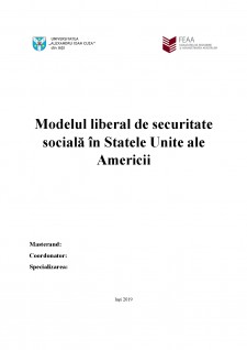 Modelul liberal de securitate socială în Statele Unite ale Americii - Pagina 1