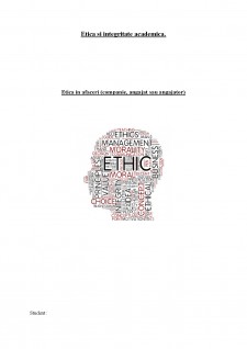 Etică în afaceri (companie, angajat sau angajator) - Pagina 1