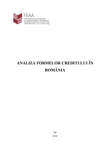 Analiza formelor creditului în România - Pagina 1