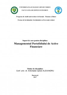 Managementul portofoliului de active financiare IFR - Pagina 1