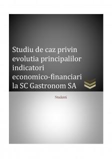 Studiu de caz privin evoluția principalilor indicatori economico-financiari la SC Gastronom SA - Pagina 1