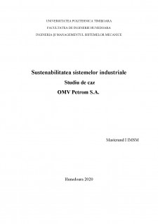 Sustenabilitatea sistemelor industriale - Studiu de caz OMV Petrom SA - Pagina 1