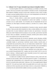Influenta Covid-19 asupra sistemului de aprovizionare în Republica Moldova - Pagina 1
