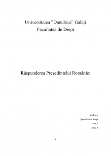 Răspunderea Președintelui României - Pagina 1
