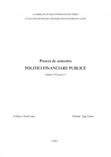 Politici financiare publice - Pagina 1