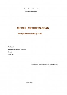 Mediul mediteranean - relația dintre relief și climă - Pagina 1