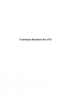 Constituția României din 1923 - Pagina 1