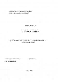 Caracterizare generală a economiei cu piată concurențială - Pagina 1