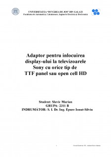 Adaptor pentru înlocuirea display-ului la televizoarele Sony cu orice tip de TTF panel sau open cell HD - Pagina 1