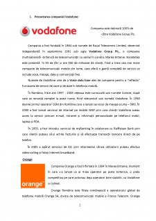 Analiza companiei Vodafone România S.A. vs Orange România, prestatoare de servicii de telecomunicații - Pagina 2