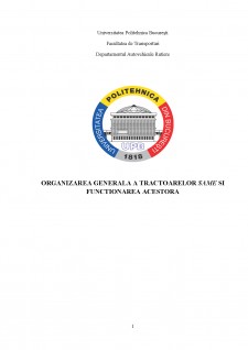 Organizarea generală a tractoarelor SAME și funcționarea acestora - Pagina 1