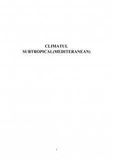 Climatul subtropical mediteranean - Pagina 1
