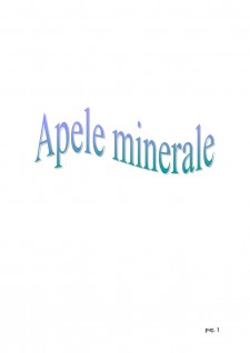 Apele minerale - Pagina 1