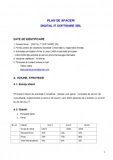 Plan de afaceri Digital IT Software SRL - Pagina 2