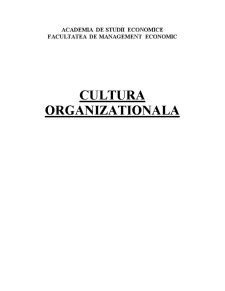 Cultura organizațională - Pagina 1
