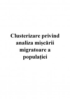 Clusterizarea privind mișcarea migratorie a populației - Pagina 1
