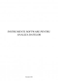 Instrumente software pentru analiza datelor - Pagina 1