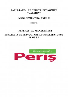 Strategia de dezvoltare a firmei abatorul Periș SA - Pagina 1