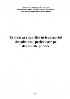 Evaluarea riscurilor în transportul de substanțe periculoase pe drumurile publice - Pagina 1