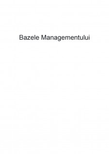 Bazele managementului - Pagina 1