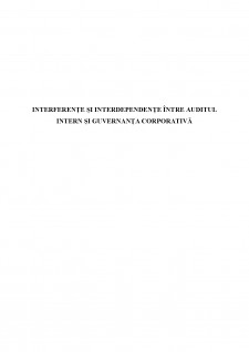 Interferențe și interdependențe între auditul intern și guvernanța corporativă - Pagina 1