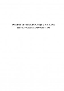 Internet of things implicații și probleme pentru societatea secolului XXI - Pagina 1