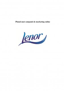 Planul unei campanii de marketing online - Lenor - Pagina 1
