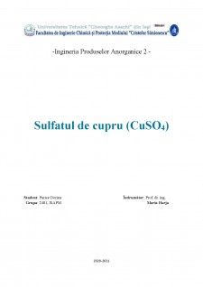 Sulfatul de cupru (CuSO4) - Pagina 1