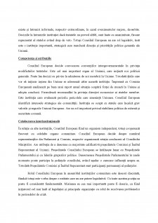 Analiza unei instituții comunitare - Consiliul European - Pagina 4