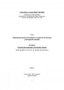 OSCE și Drepturile Omului - Pagina 1