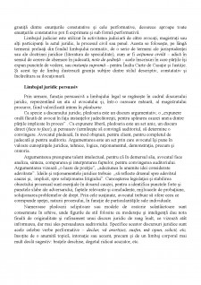 Tipuri de discurs juridic - Discursul juridic persuasiv - Pledoaria - Pagina 2