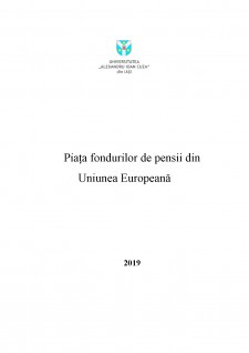 Piața fondurilor de pensii din Uniunea Europeană - Pagina 1