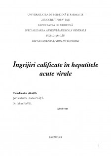 Îngrijiri calificate în hepatitele acute virale - Pagina 2