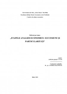 Etapele analizei economice succesiune și - Pagina 1
