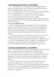 Analiza fundamentală a acțiunilor pe exemplul SA VictoriaBank, anul financiar 2019 - Pagina 3