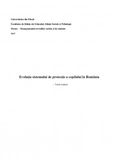 Evoluția sistemului de protecție a copilului în România - Pagina 1