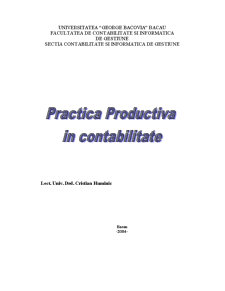 Practica Productiva in Contabilitate - Pagina 1