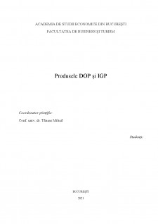 Produsele DOP și IGP - Pagina 1
