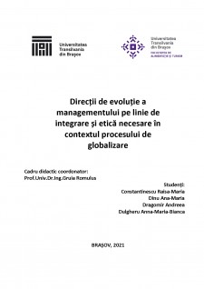 Direcții de evoluție a managementului pe linie de integrare și etică necesare în contextul procesului de globalizare - Pagina 1