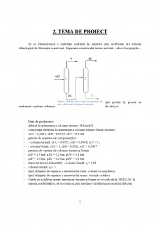 Dimensionarea unei instalații de separare prin rectificare din schema tehnologică de fabricație a acetonei - Pagina 4