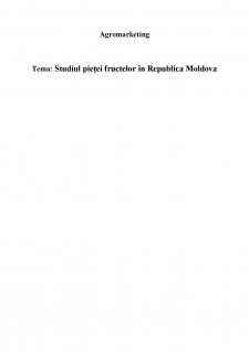 Studiul pieței fructelor în Republica Moldova - Pagina 1