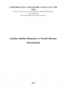 Analiza relațiilor României cu Fondul Monetar Internațional - Pagina 1