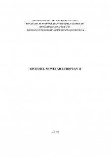 Sistemul monetar european II - Pagina 1