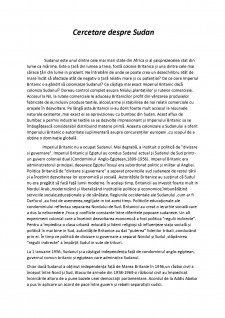 Cercetare despre Sudan - Pagina 1